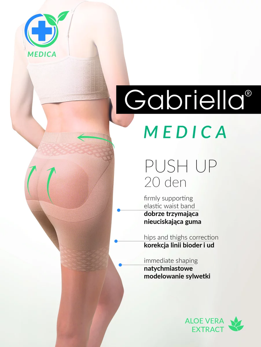 Корекційні жіночі колготки з моделюючими шортами gabriella push up 20 den 3