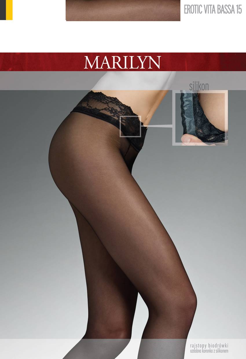 Класичні жіночі колготки з мереживним поясом Marilyn erotic vita bassa 15 3