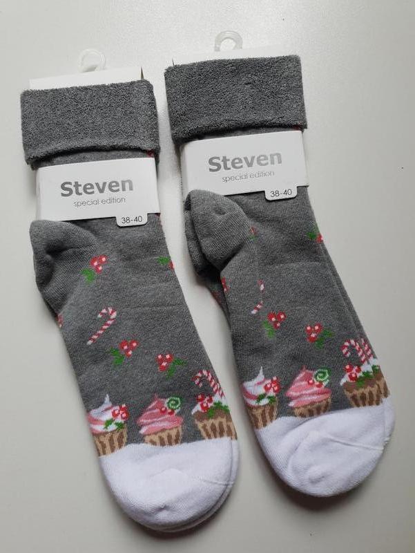 Жіночі гладкі шкарпетки махрові Steven art 030 w20 38-40