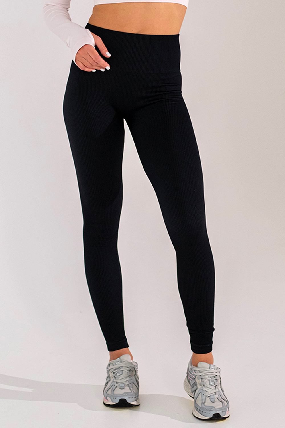 Легінси жіночі в рубчик з моделюючим швом FLEXIT FLEXING LEGGINGS POWER XXS/XS