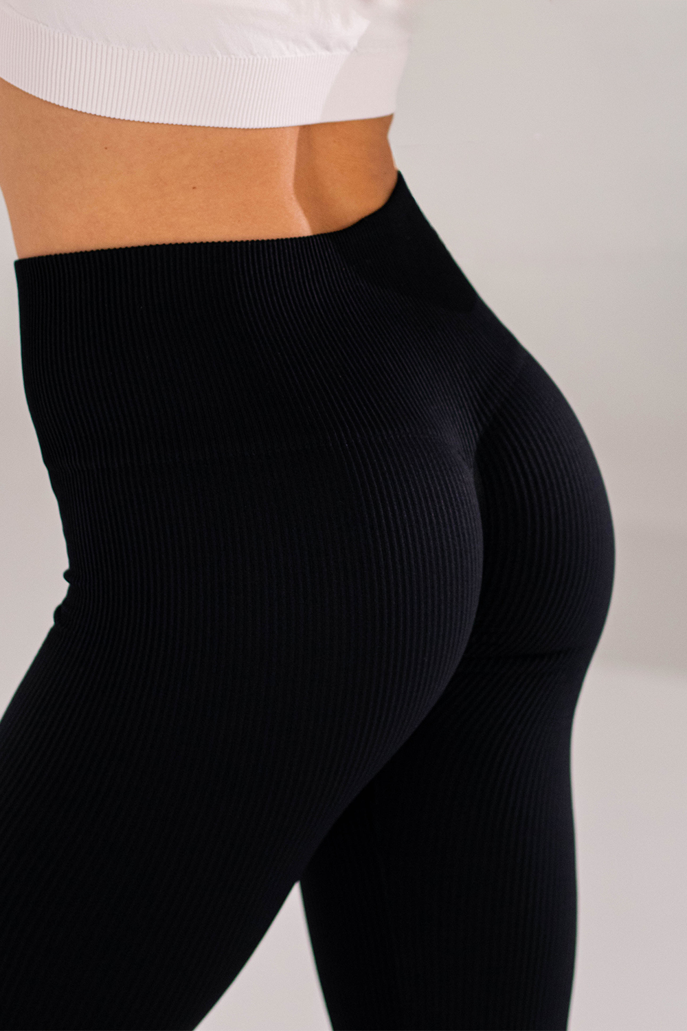 Легінси жіночі в рубчик з моделюючим швом FLEXIT FLEXING LEGGINGS POWER XXS/XS