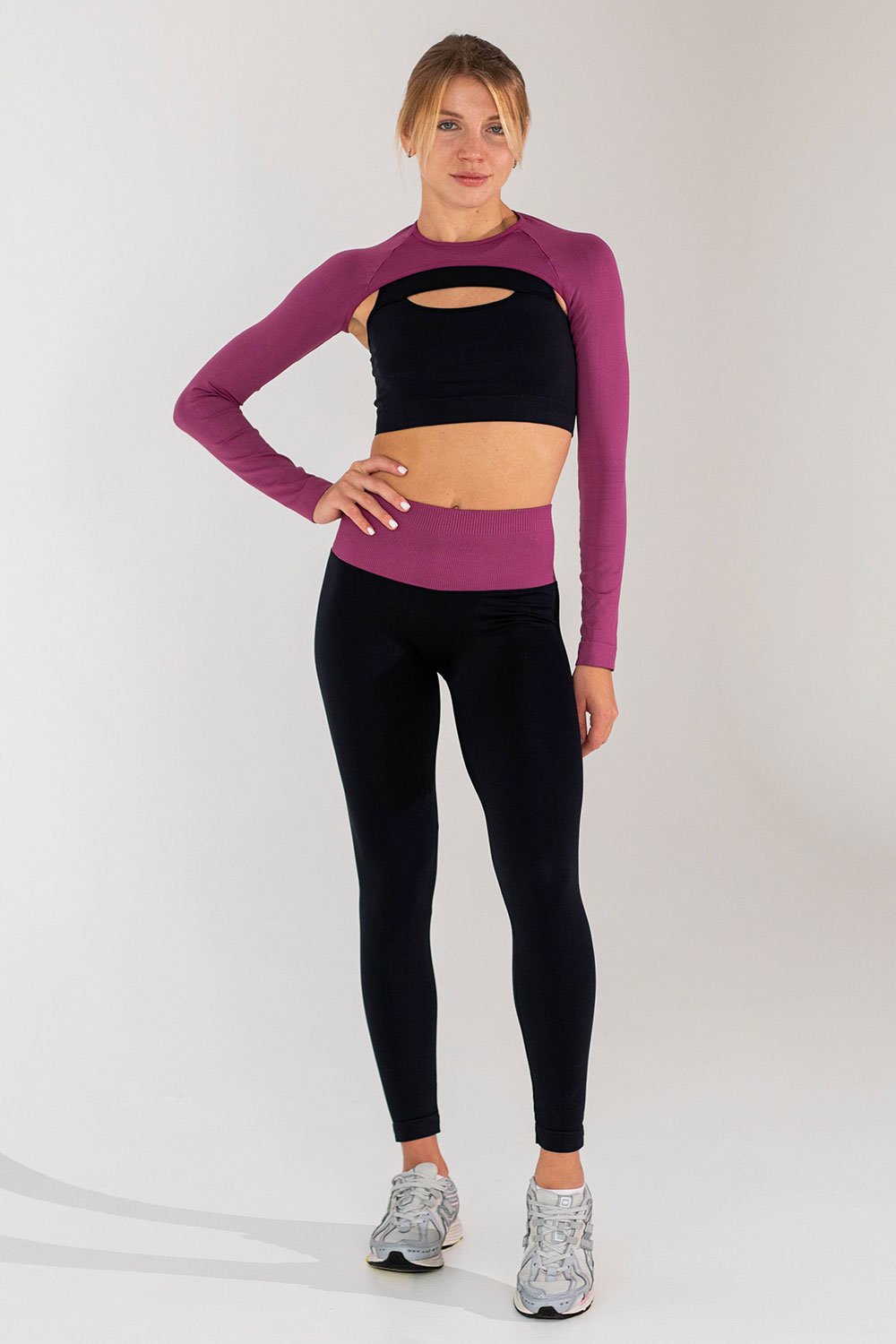 Легінси жіночі з широкою резинкою та моделюючим швом FLEXIT FLEXING LEGGINGS GLAM L/XL