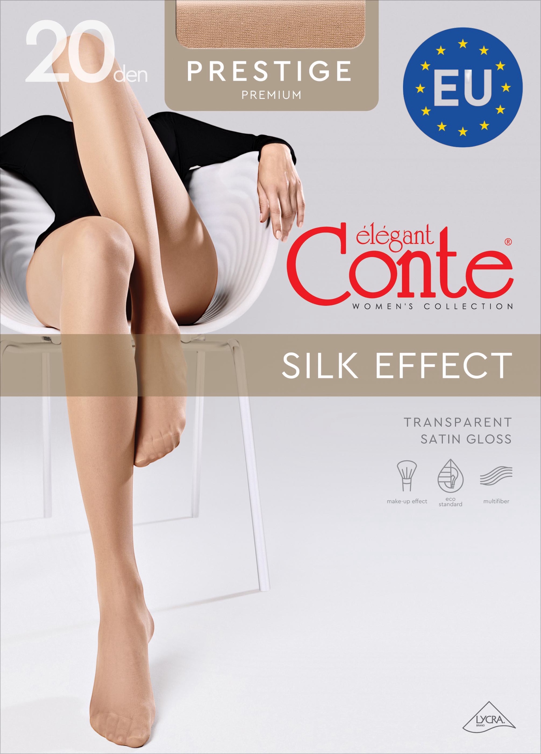 Класичні жіночі колготки жін. CE PRESTIGE 20 (EU), р.4, Natural