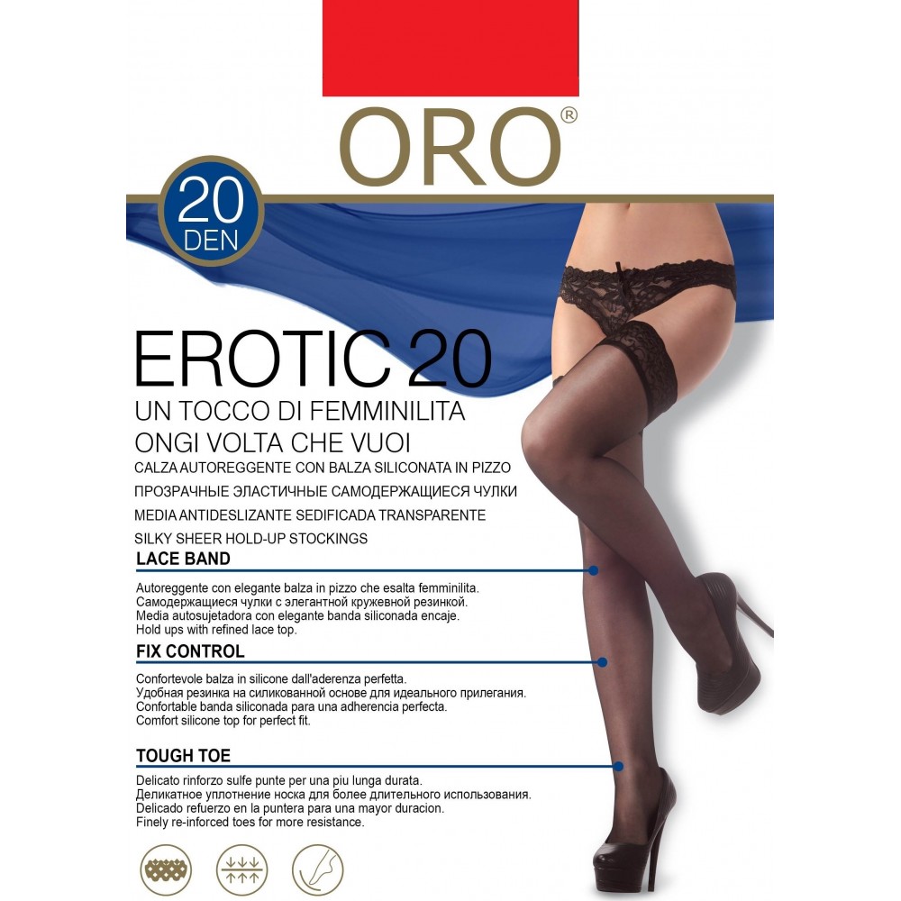 Панчохи жіночі ORO EROTIC 20 DEN rosso 3/4