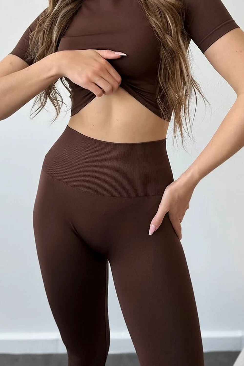 Легінси жіночі Спортивні безшовні із широким поясом giulia leggings energy S/M