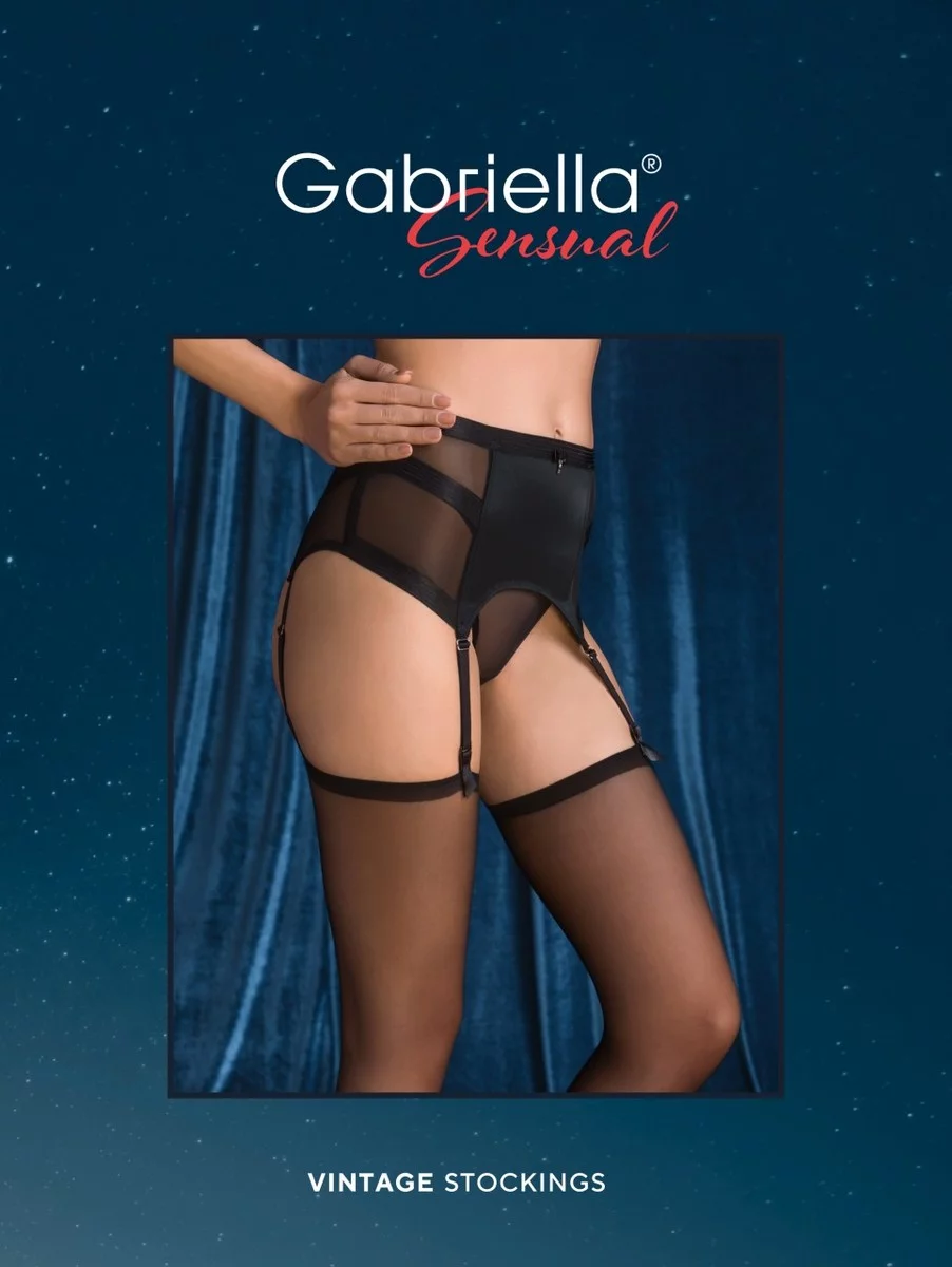 Жіночі панчохи під пояс gabriella vintage stocckings 20 den 1/2