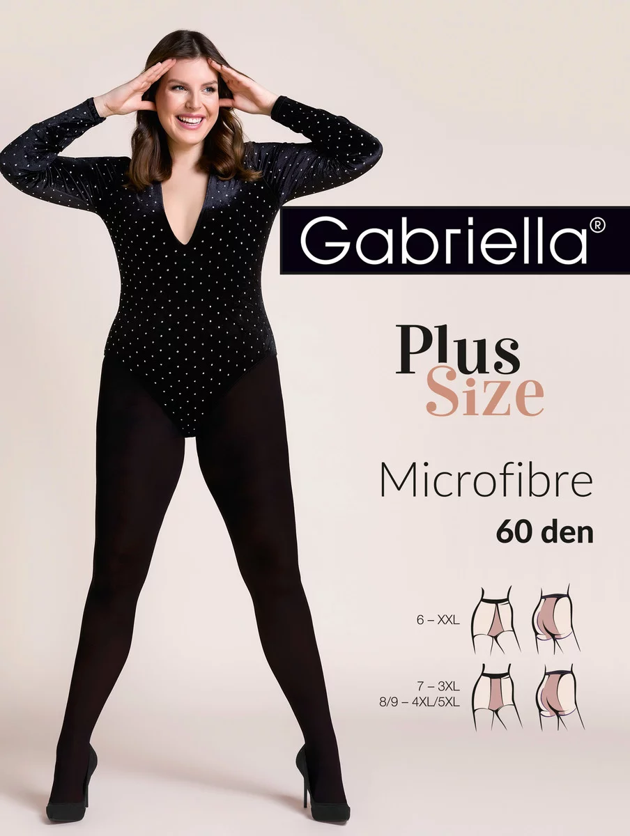 Класичні жіночі колготки із мікрофібри gabriella micro 60 plus size