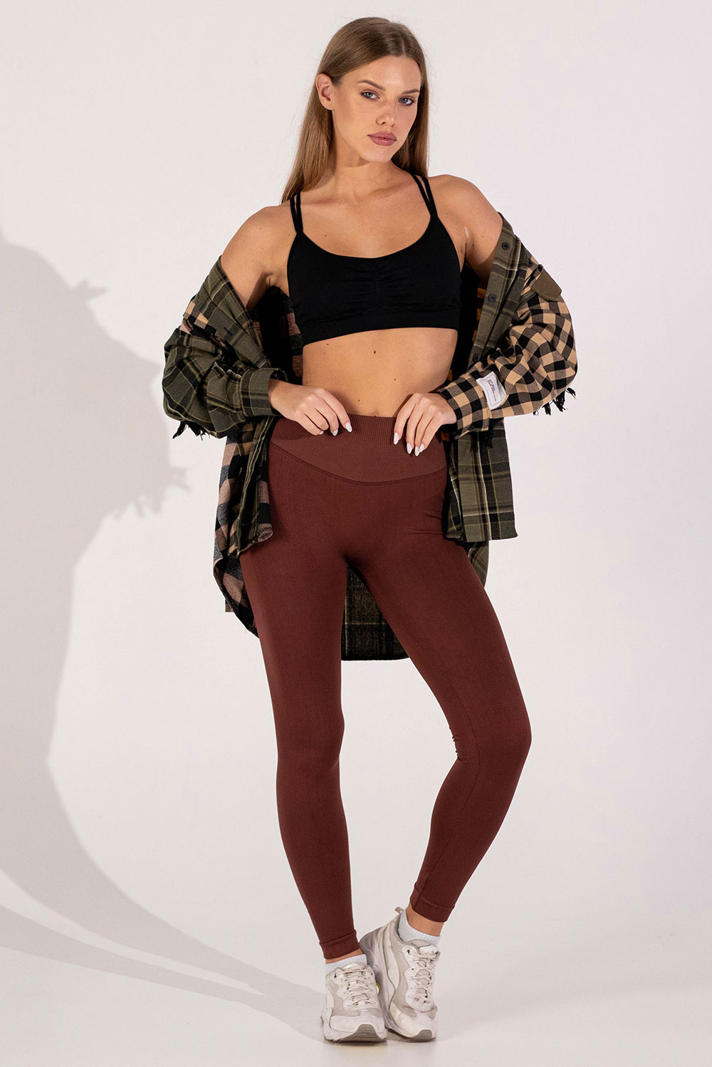 Легінси жіночі з широкою резинкою та моделюючим швом FLEXIT FLEXING LEGGINGS GLAM XXS/XS