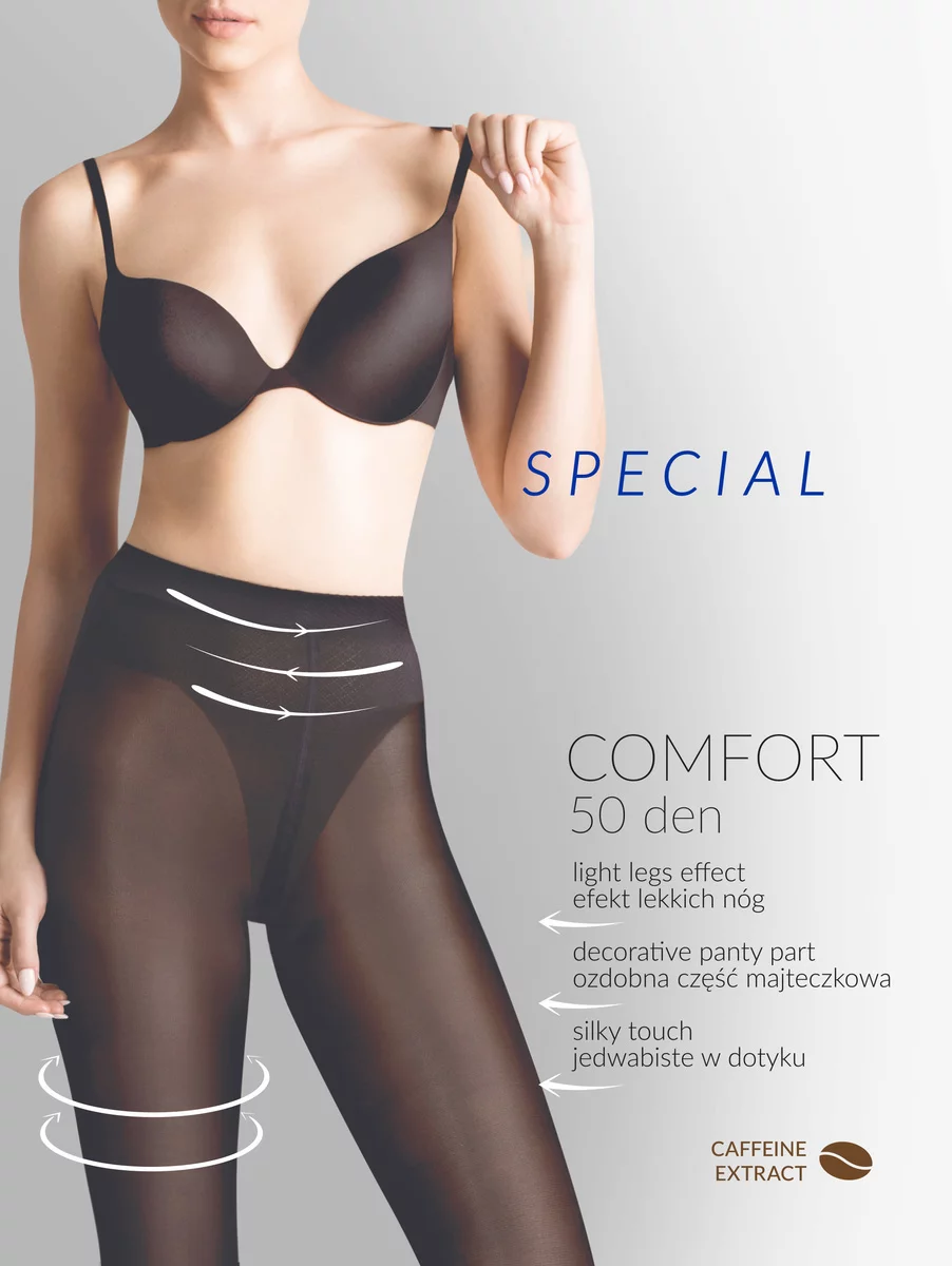 Корекційні жіночі колготки з моделюючим поясом gabriella comfort 50 den 2
