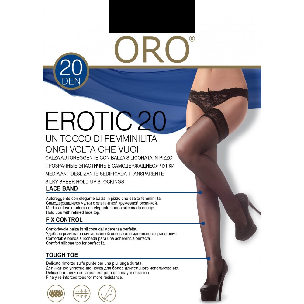 Панчохи жіночі ORO EROTIC 20 DEN nero 3/4