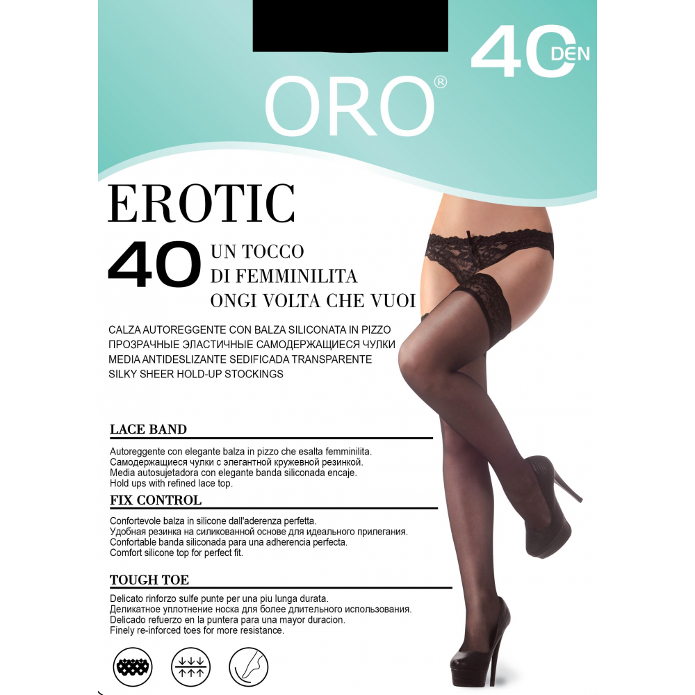 Панчохи жіночі ORO EROTIC 40 DEN nero 3/4