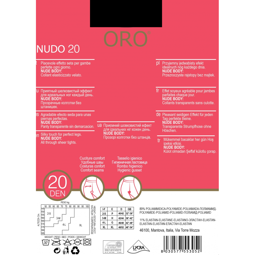 Колготки жіночі ORO NUDO 20 DEN nero 2
