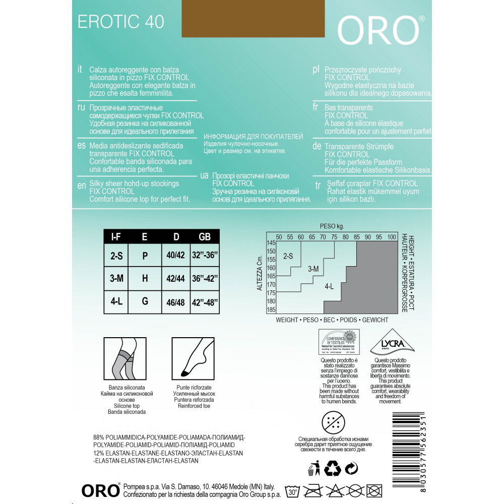 Панчохи жіночі ORO EROTIC 40 DEN semane 1/2