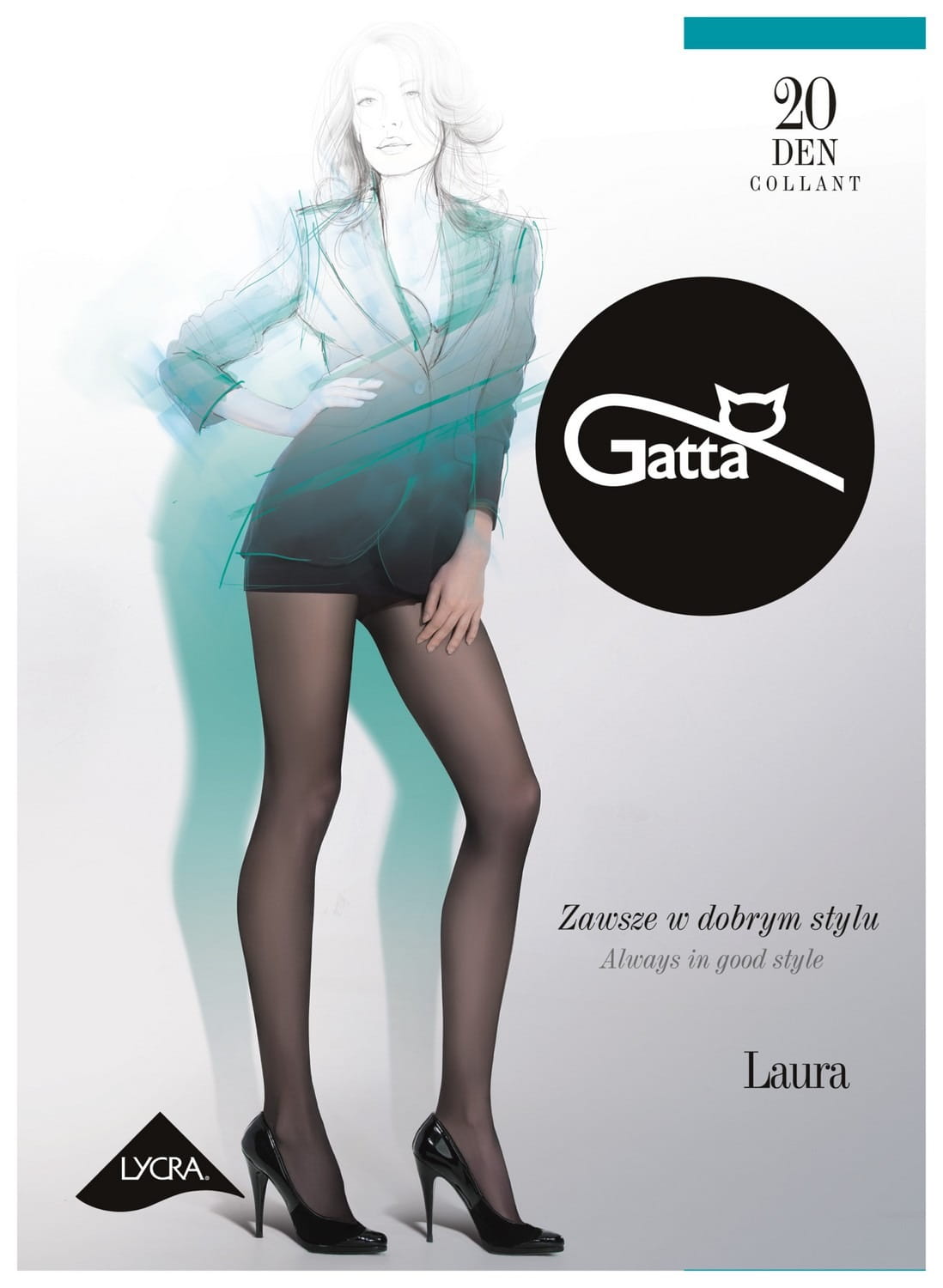 Класичні жіночі колготки Gatta Laura 20 den 5-XL