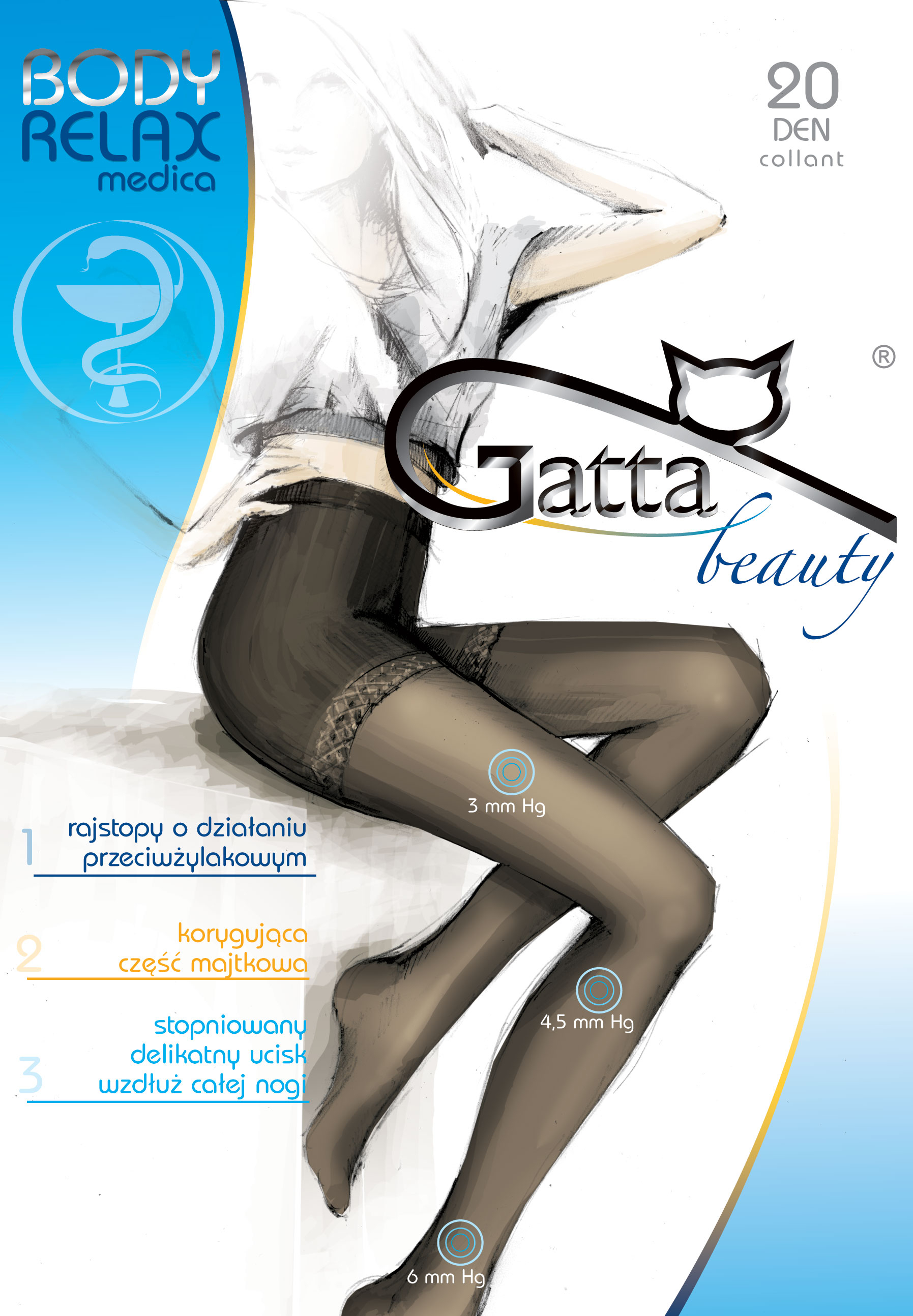 Корекційні жіночі колготки Gatta B RELAXMEDICA 20 4