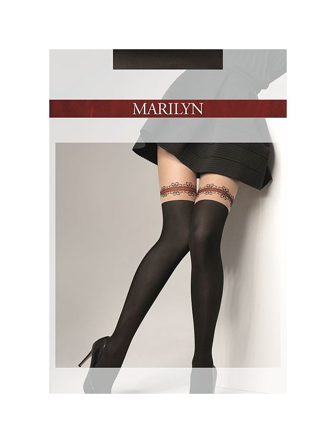 Жіночі колготки Marilyn zazu red lace 1/2