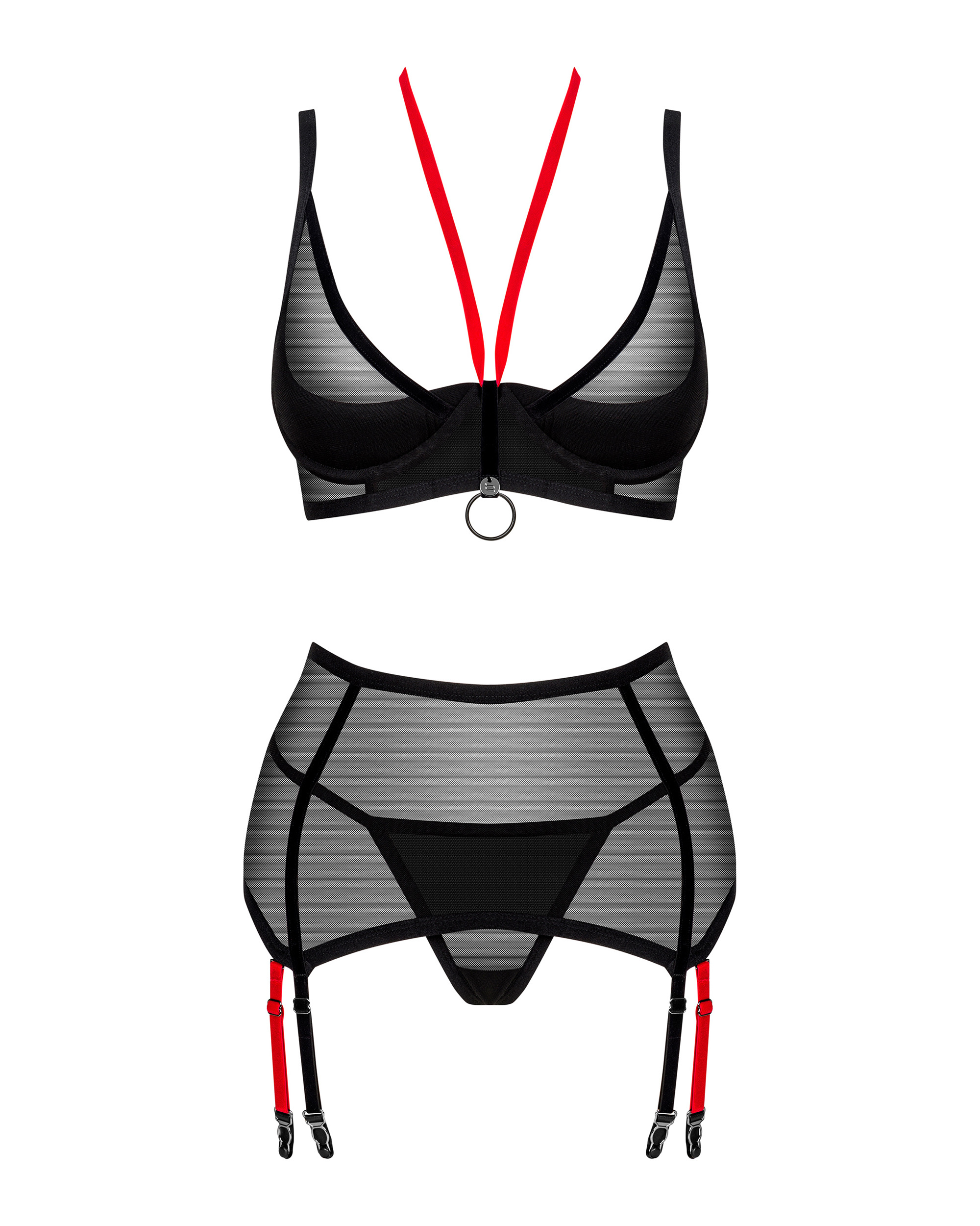Комплект obsessive Glandez garter belt set M/L