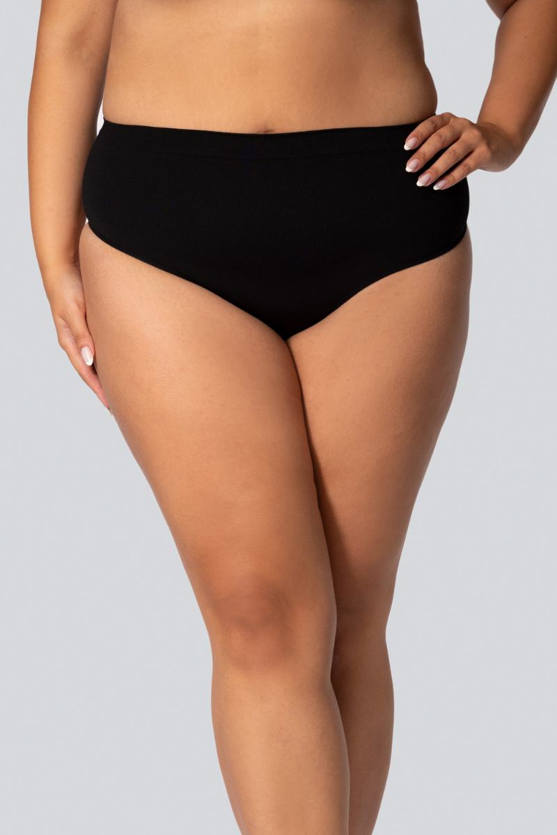 Стрінги жіночі трусики великого розміру з коригуючим ефектом mona queen mid-waisted smoothwear 5/6