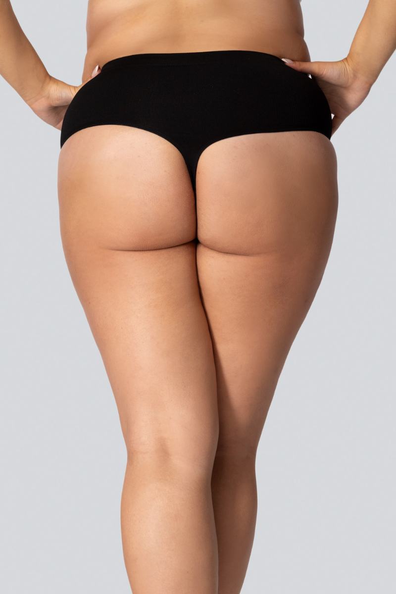Стрінги жіночі трусики великого розміру з коригуючим ефектом mona queen mid-waisted smoothwear 5/6