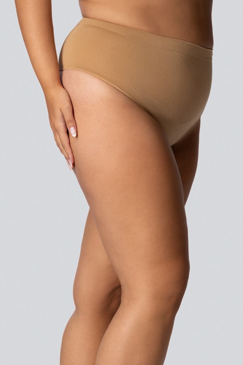 Стрінги жіночі трусики великого розміру з коригуючим ефектом mona queen mid-waisted smoothwear 7/8