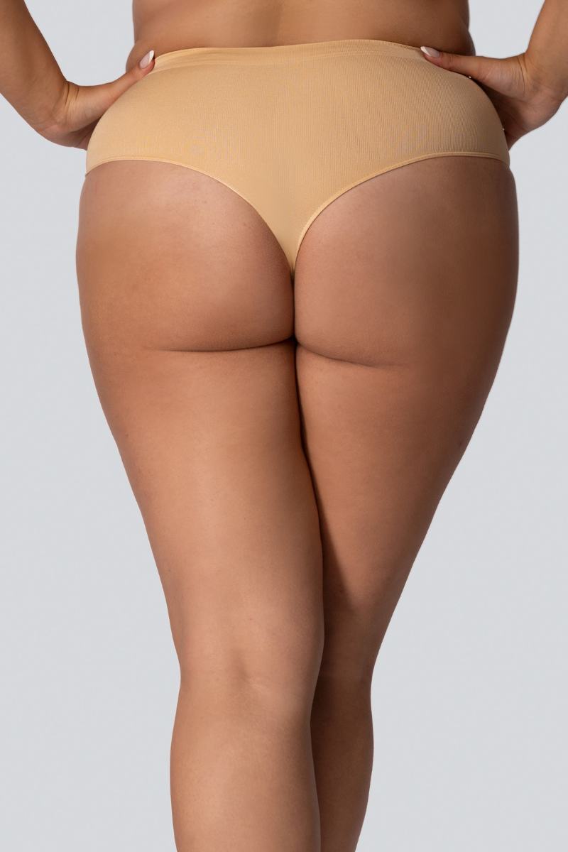 Стрінги жіночі трусики великого розміру з коригуючим ефектом mona queen mid-waisted smoothwear 8/9