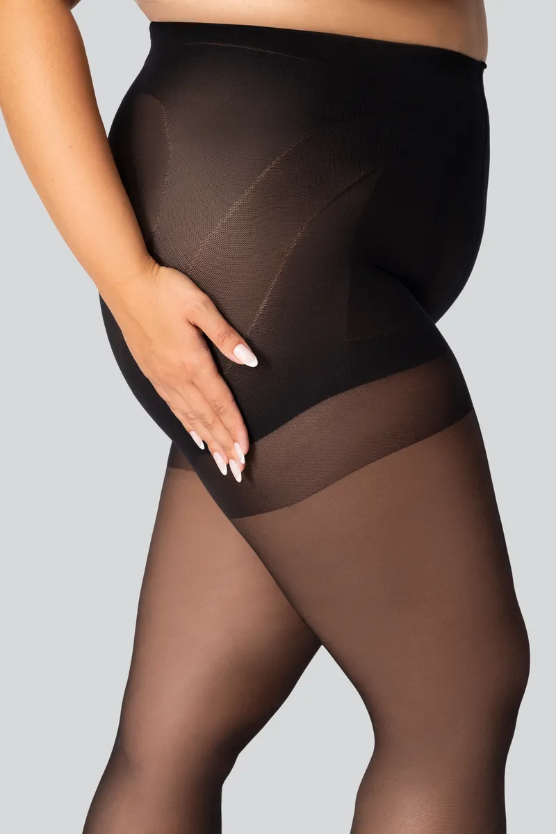 Корекційні жіночі колготки великого розміру з коригуючим ефектом mona shaping 30 den 6