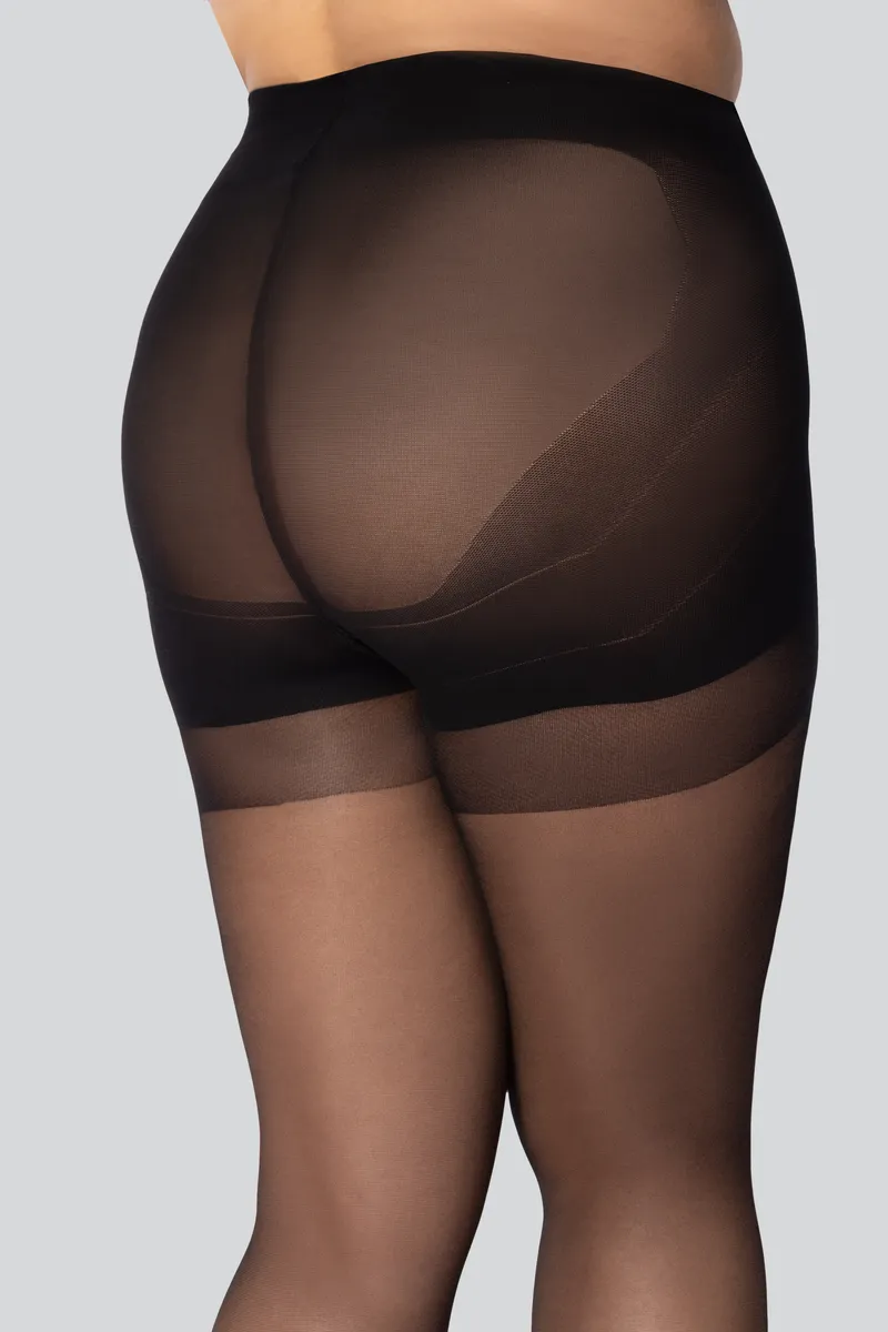 Корекційні жіночі колготки великого розміру з коригуючим ефектом mona shaping 30 den 8