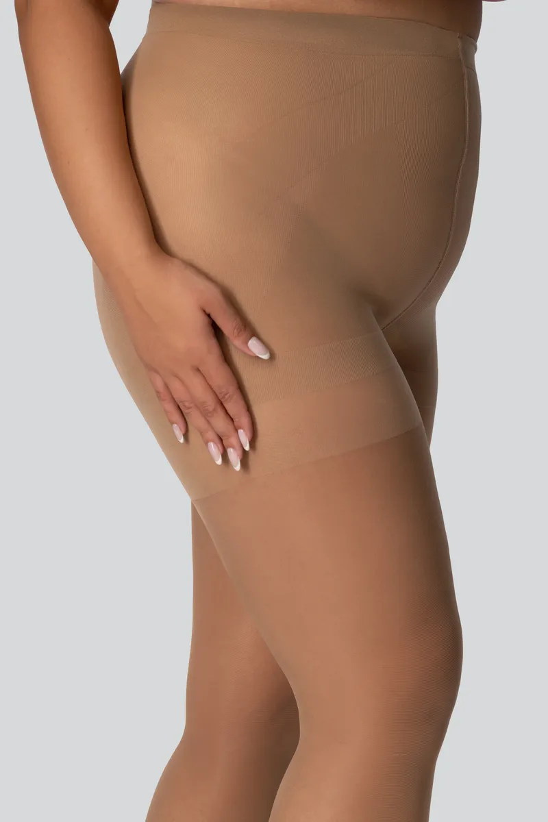 Корекційні жіночі колготки великого розміру з коригуючим ефектом mona shaping 30 den 8 short