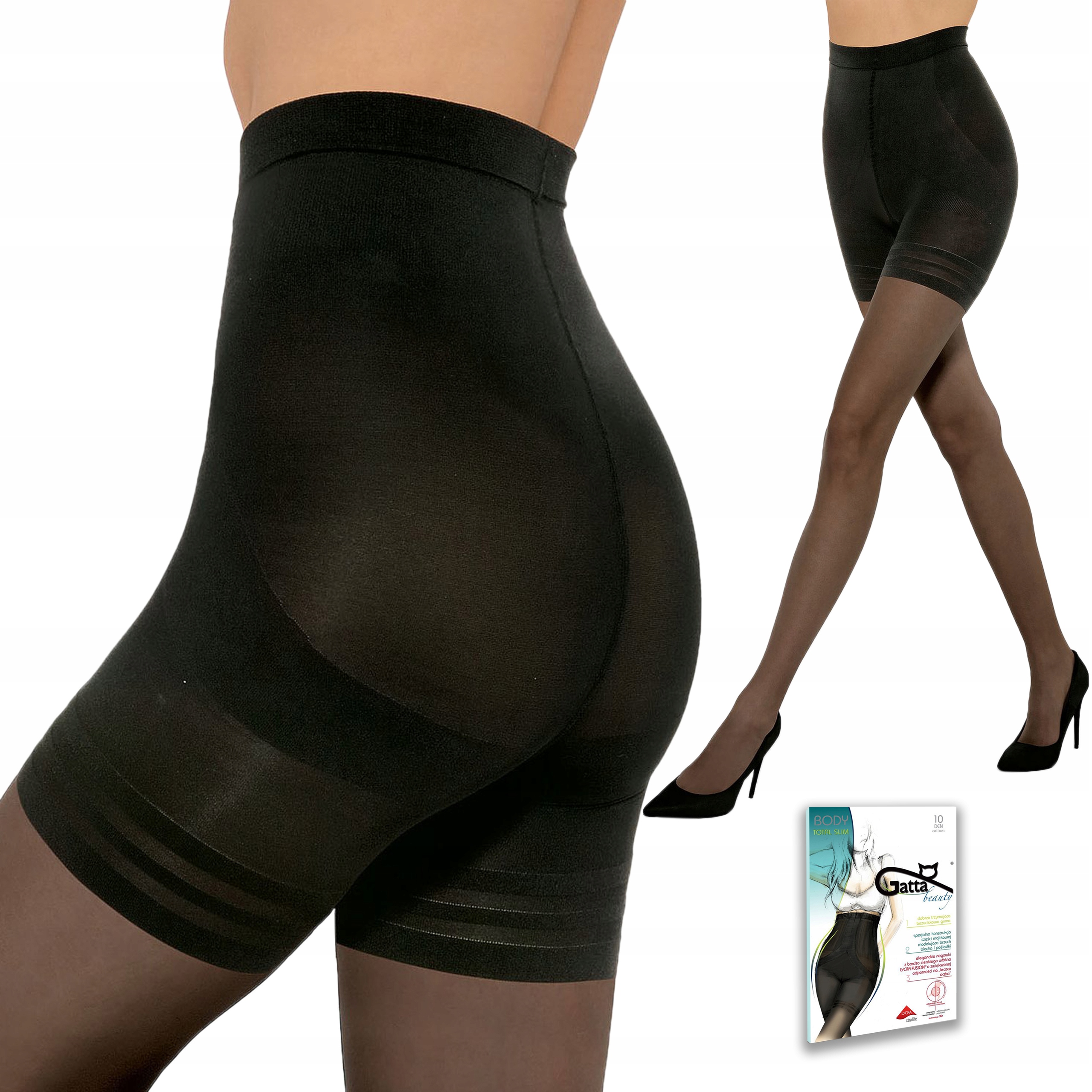 Класичні жіночі колготки gatta BODY TOTAL SLIM 10 DEN XL 5