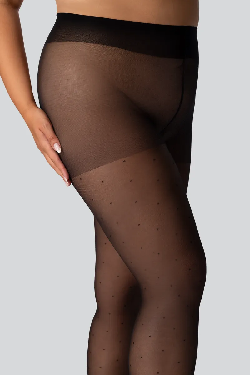 Жіночі колготки великого розміру з узором mona queen dots right 30 den 7