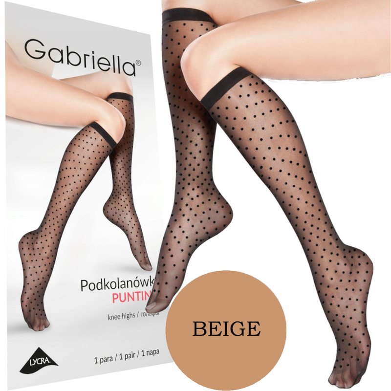Жіночі гольфи в горох gabriella knee high puntina 20 den ONE SIZE