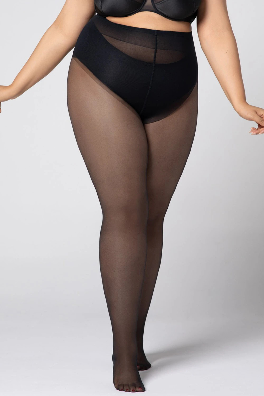 Класичні жіночі колготки великого розміру mona queen hip-notic bikini 20 den 8