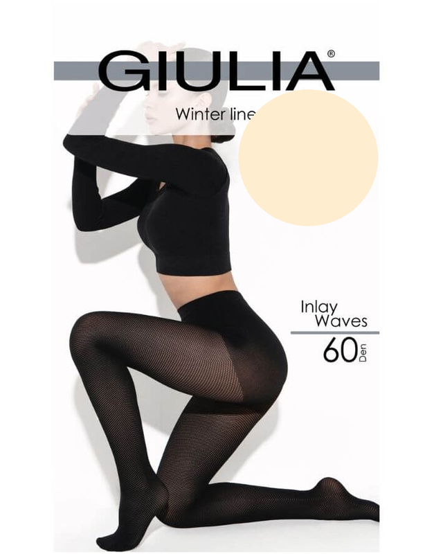 Жіночі колготки з візерунком giulia inlay waves 60 model 1 2