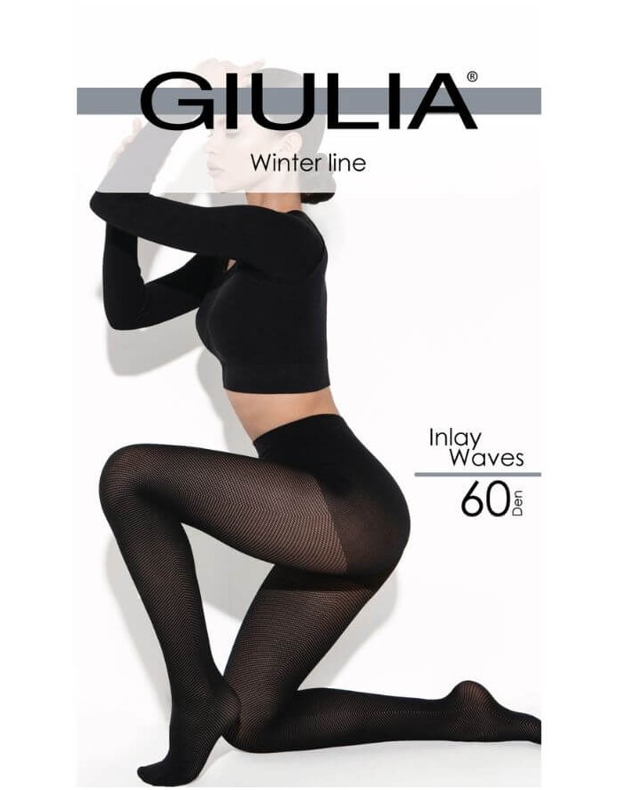 Жіночі колготки з візерунком giulia inlay waves 60 model 1 4