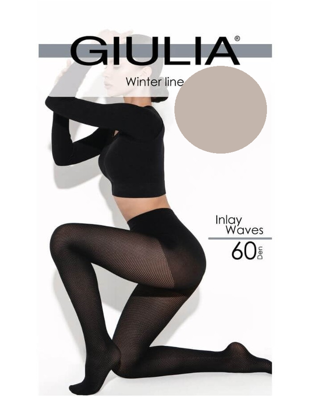 Жіночі колготки з візерунком giulia inlay waves 60 model 1 3