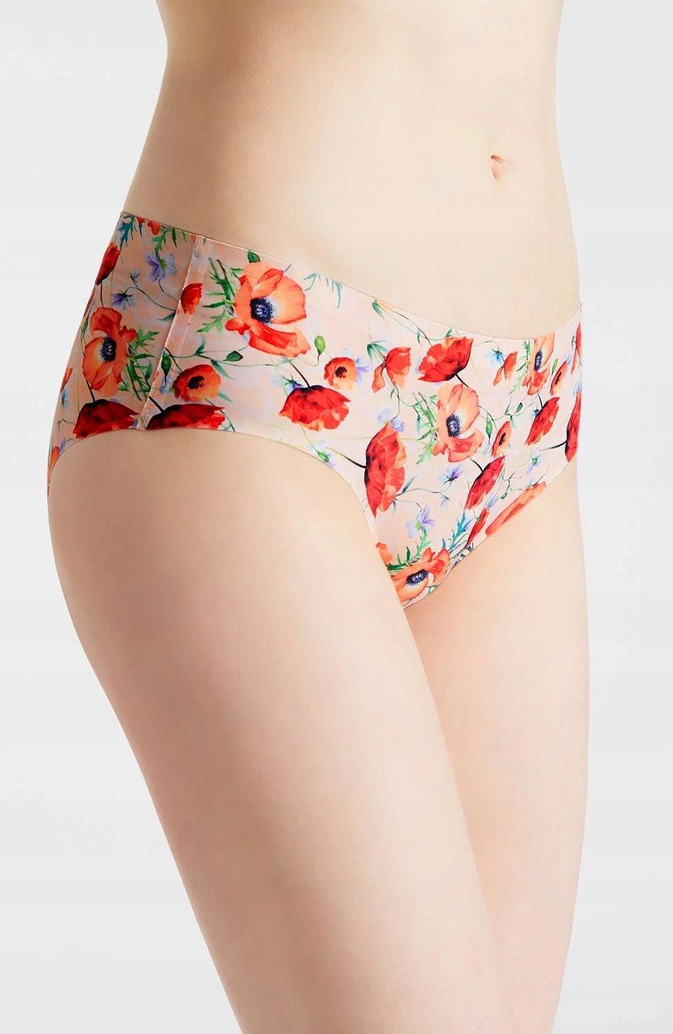 Сліпи жіночі безшовні трусики julimex poppies M
