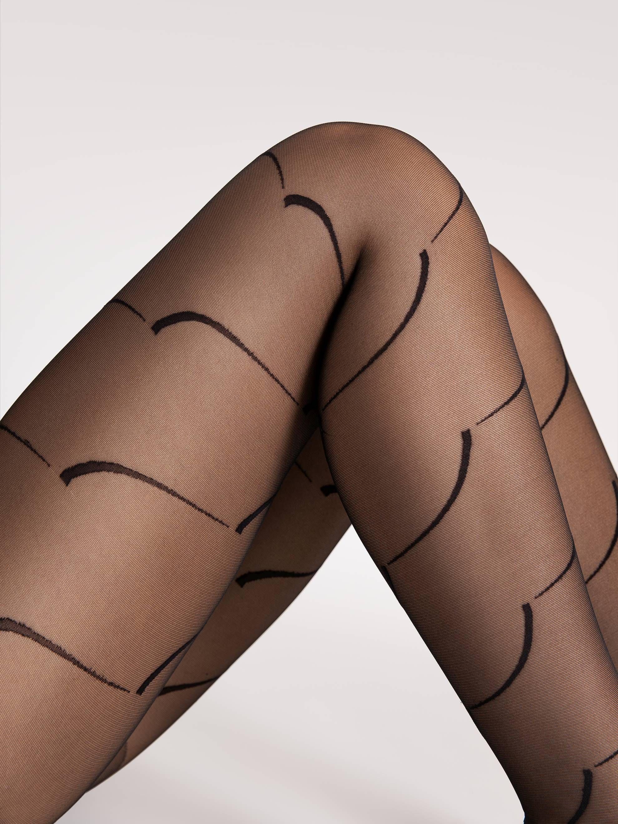 Жіночі колготки з узором Fiore black swan 4