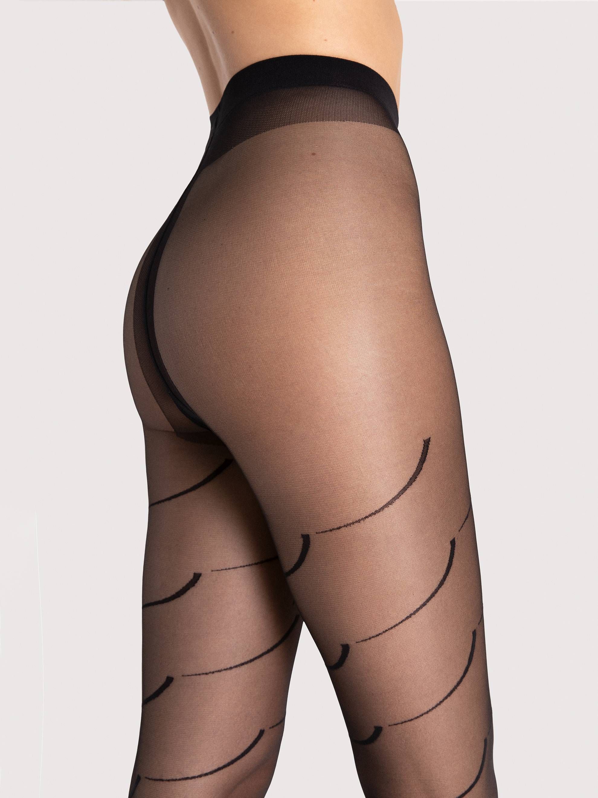 Жіночі колготки з узором Fiore black swan 4