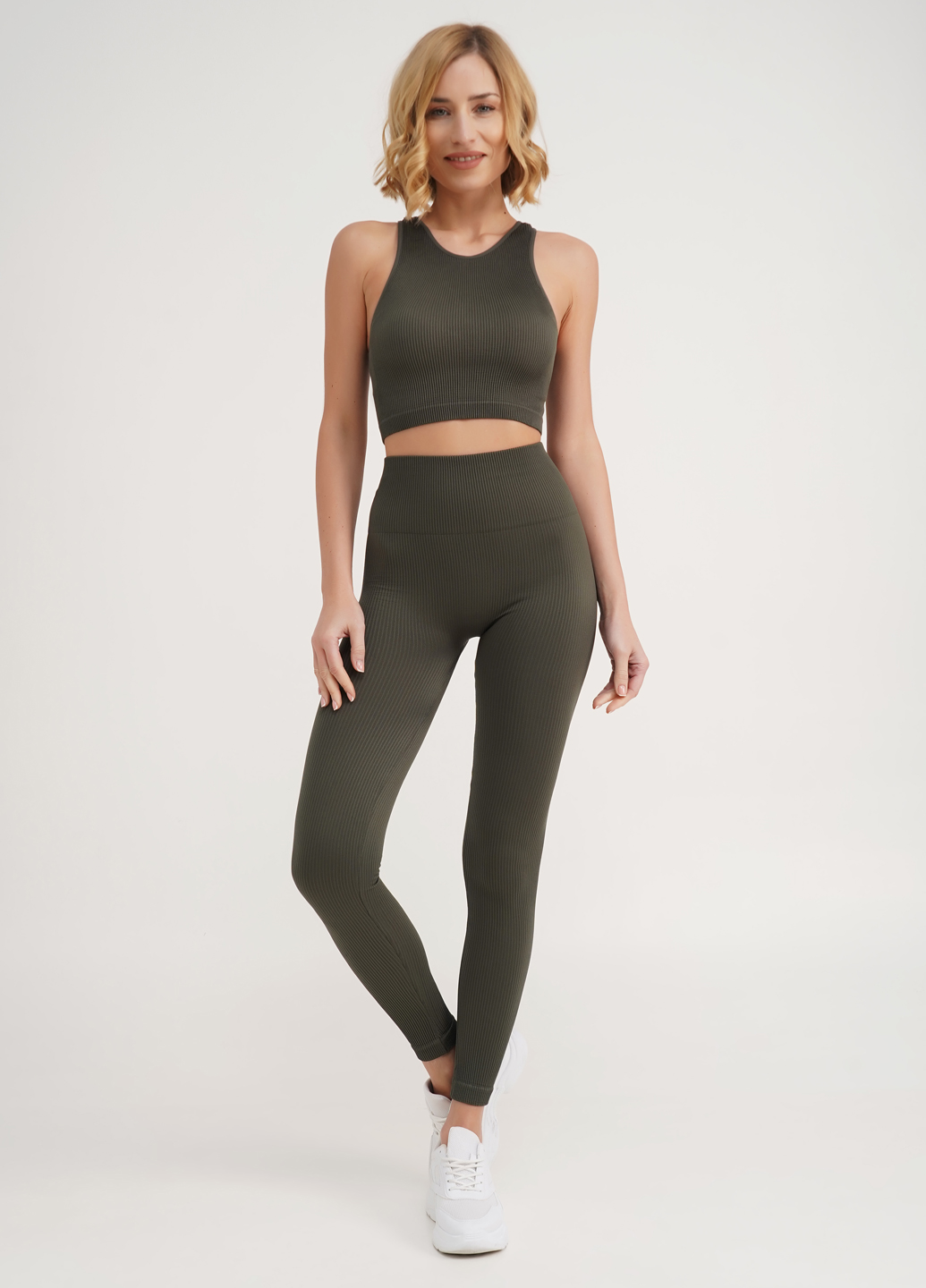 Легінси жіночі в рубчик з пуш-ап giulia leggings rib L/XL