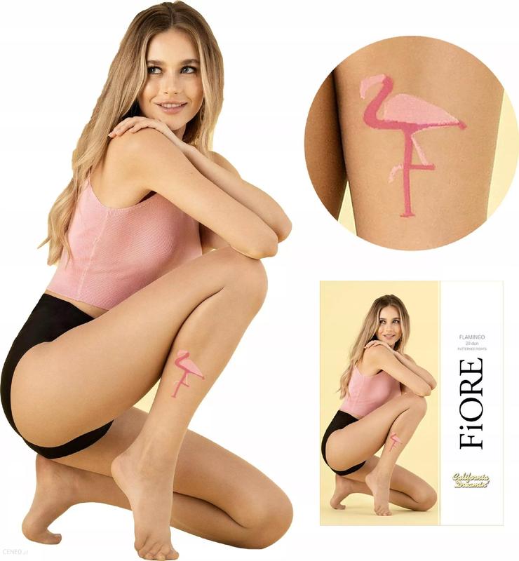Жіночі колготки з узором Fiore flamingo 3