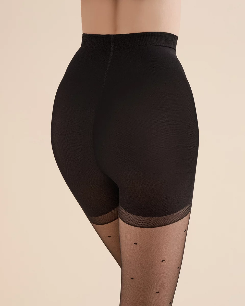 Корекційні жіночі колготки моделюючі в горох gabriella secret shaper puntina 20 den