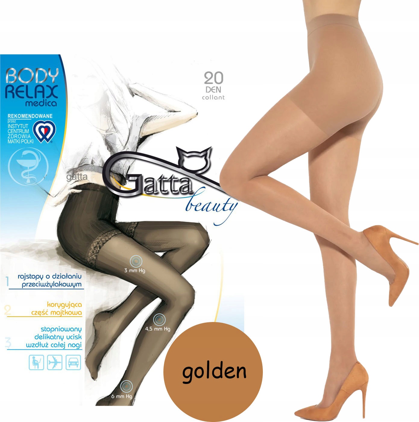 Корекційні жіночі колготки Gatta B RELAXMEDICA 20 4