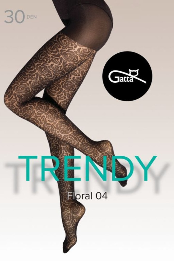 Колготки з візерунком Gatta FLORAL 30 WZ 04