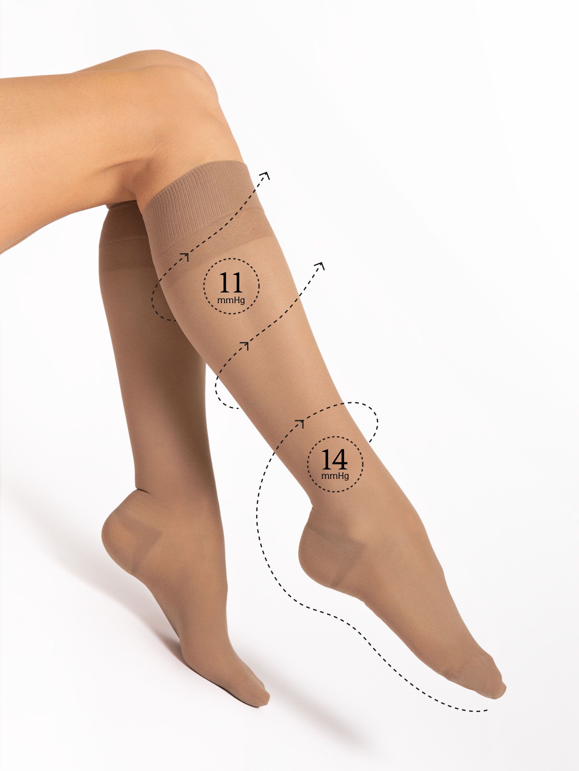 Жіночі компресійні гольфи Fiore Travel 30 Firm one size