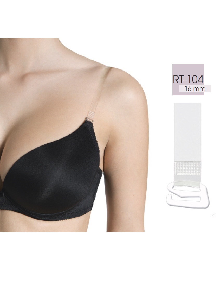 Бретели для бюстгальтера силіконові JULIMEX RT-104 SILIKON 16MM METAL one size
